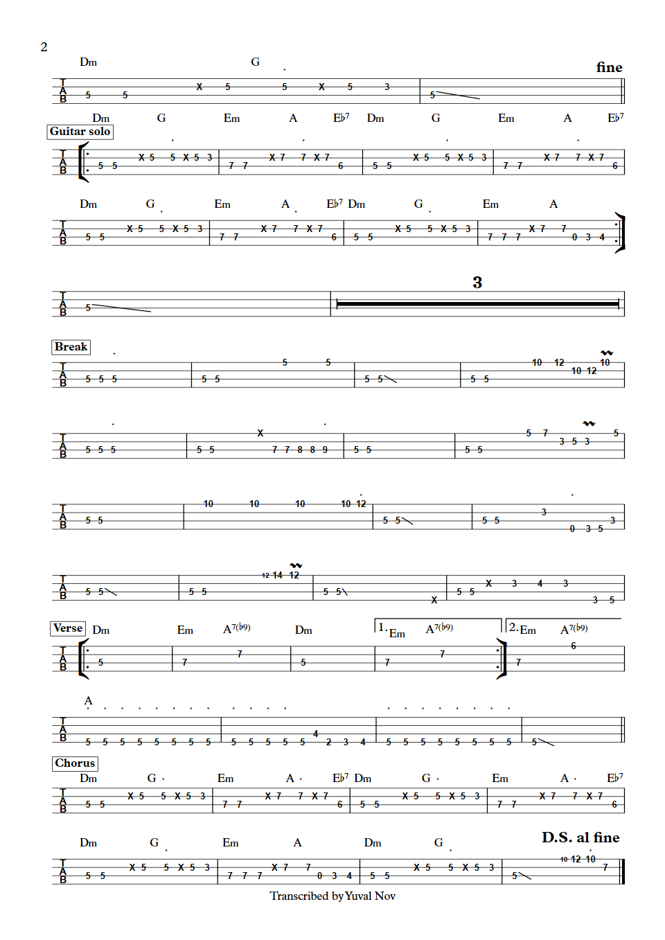 Freak Power Rush Dale Davis bass tab part 2