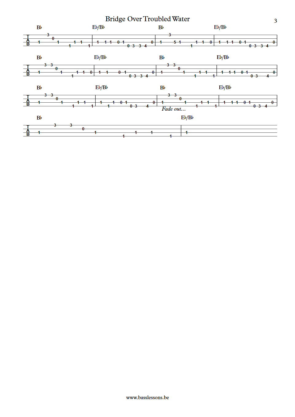 Aretha Franklin Bridge Over Troubled Water Chuck Rainey bass tab part 3