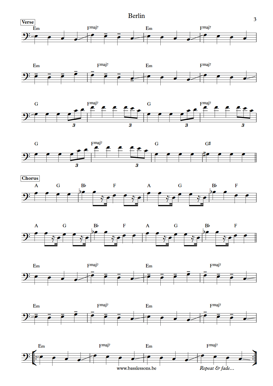 Fischer-Z Berlin David Graham bass transcription part 3