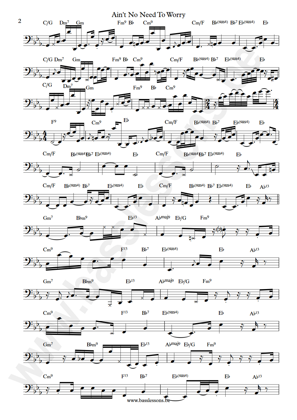 The Winans feat. Anita Baker  Ain't No Need To Worry Abraham Laboriel bass transcription part 2