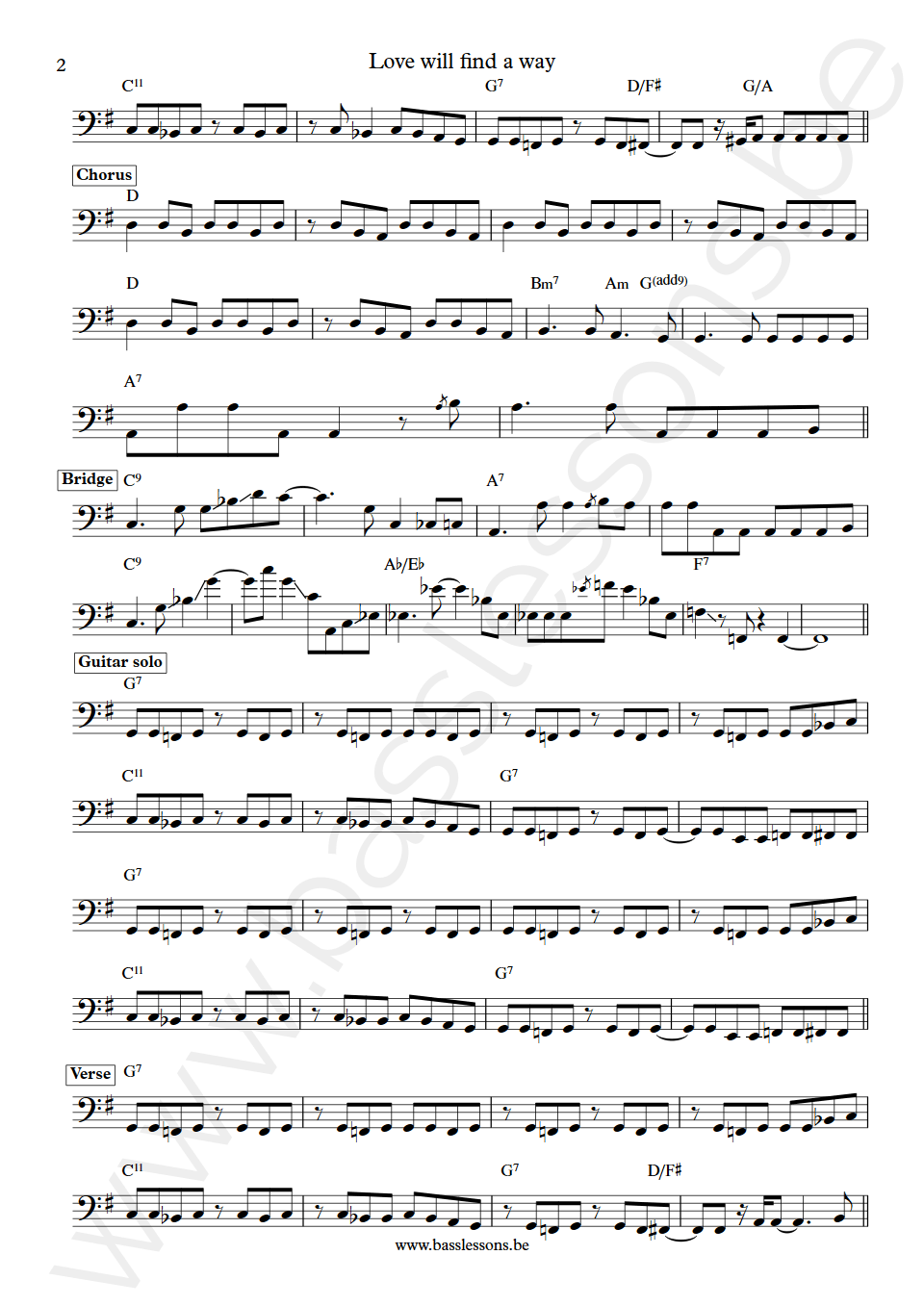 Pablo Cruise Love will find a way Bruce Day Bass Transcription part 2