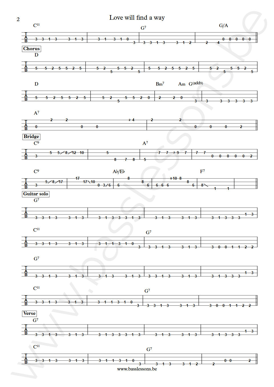 Pablo Cruise Love will find a way Bruce Day Bass Tab part 2