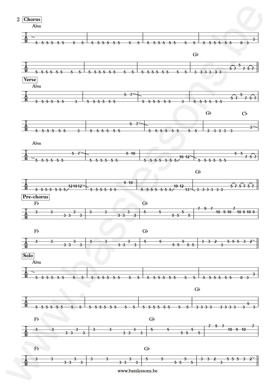 Crimson Glory Lonely Jeff Lords Bass Tab part 2