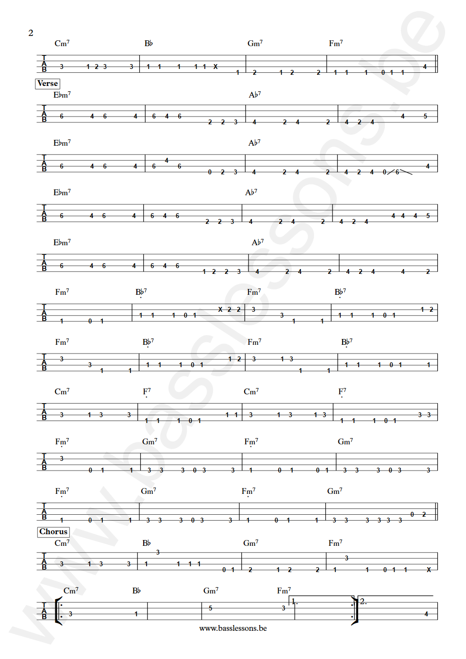 The Emotions I Don't Wanna Lose Your Love Verdine White Bass Tab part 2