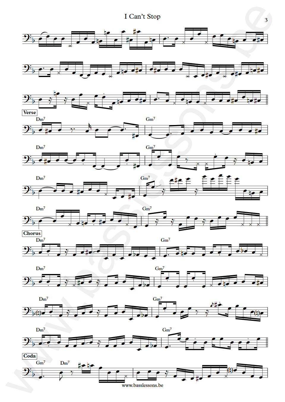 Betty Lou Landreth I Can’t Stop Hubie J Crawford Jr Bass Transcription part 3