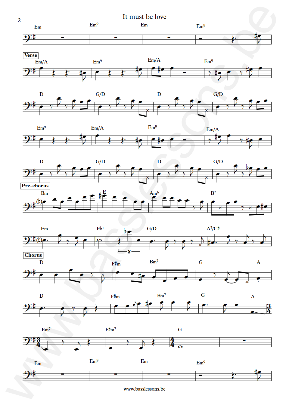 Labi Siffre It must be love Dave Richmond Bass Transcription part 2