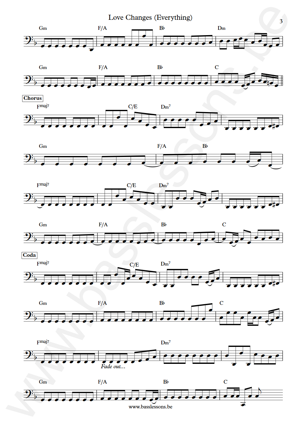 Climie Fisher Love Changes (Everything) John Read Bass Transcription part 3