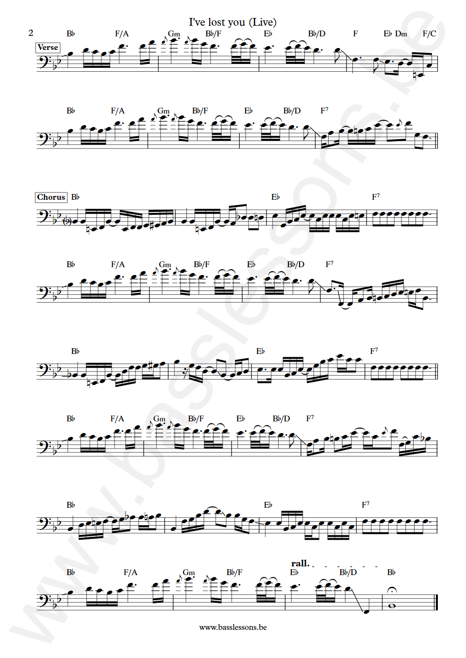 Elvis Presley I've lost you (Live) Jerry Scheff Bass Transcription part 2