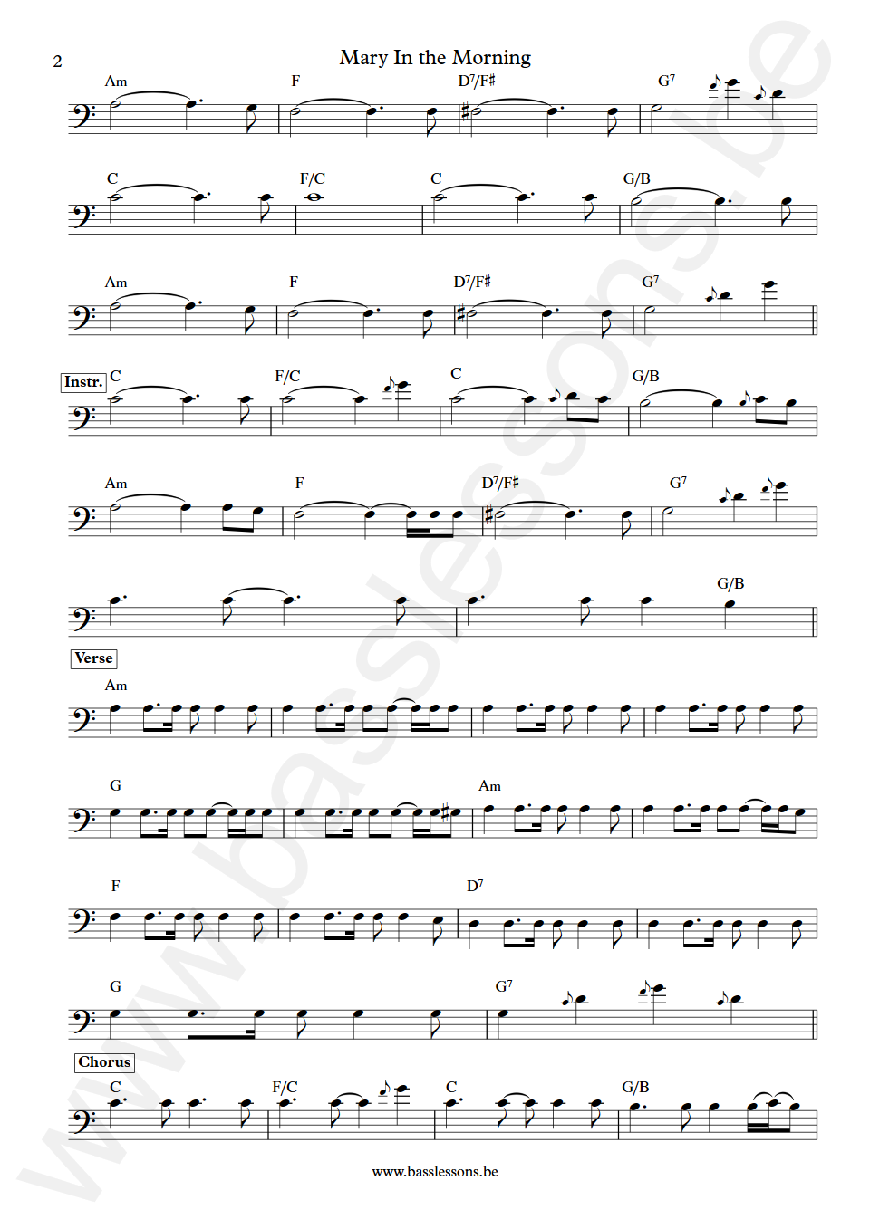 Elvis Presley Mary In the Morning Jerry Scheff Bass Transcription part 2