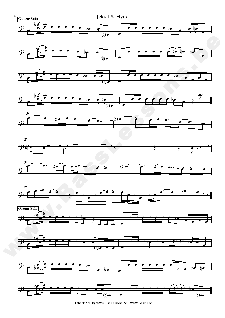 Marcus Miller transcription