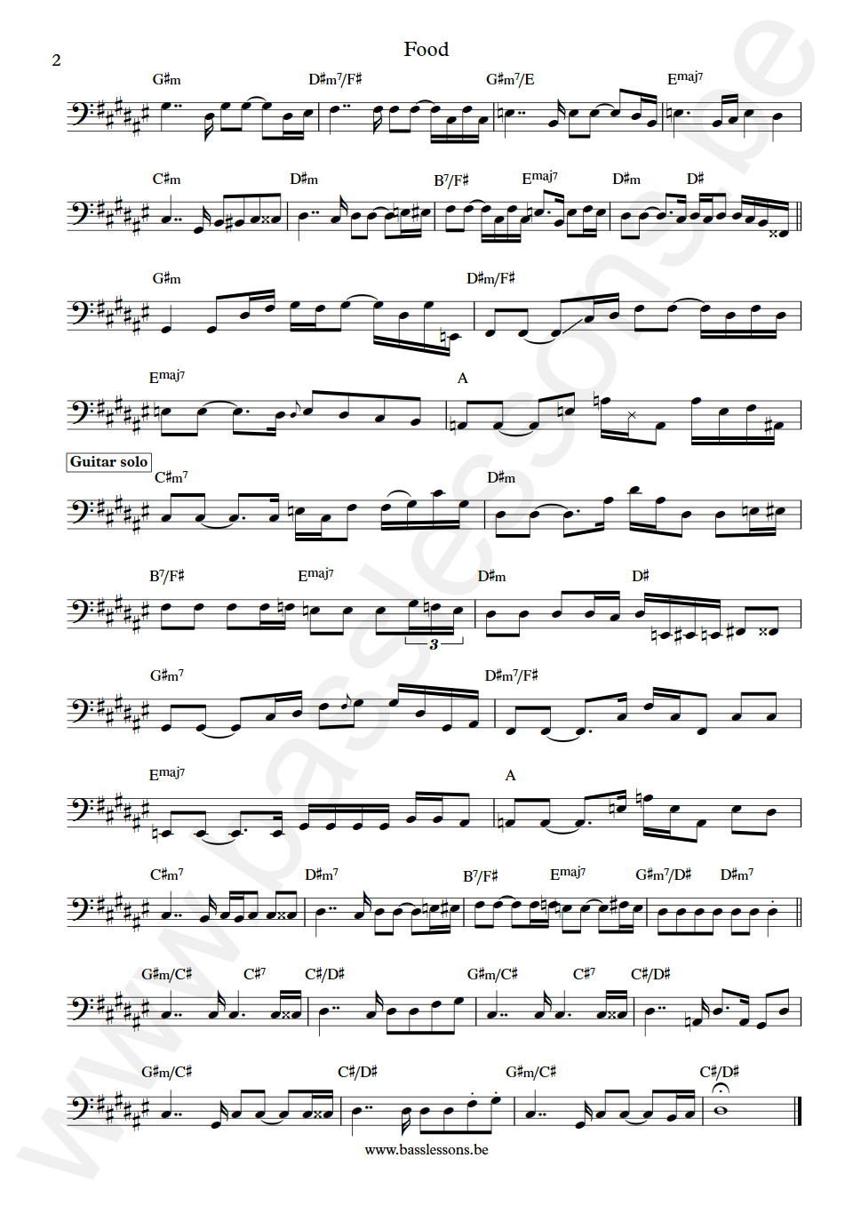 BADBADNOTGOOD & Ghostface Killah Food Chester Hansen Bass Transcription part 2