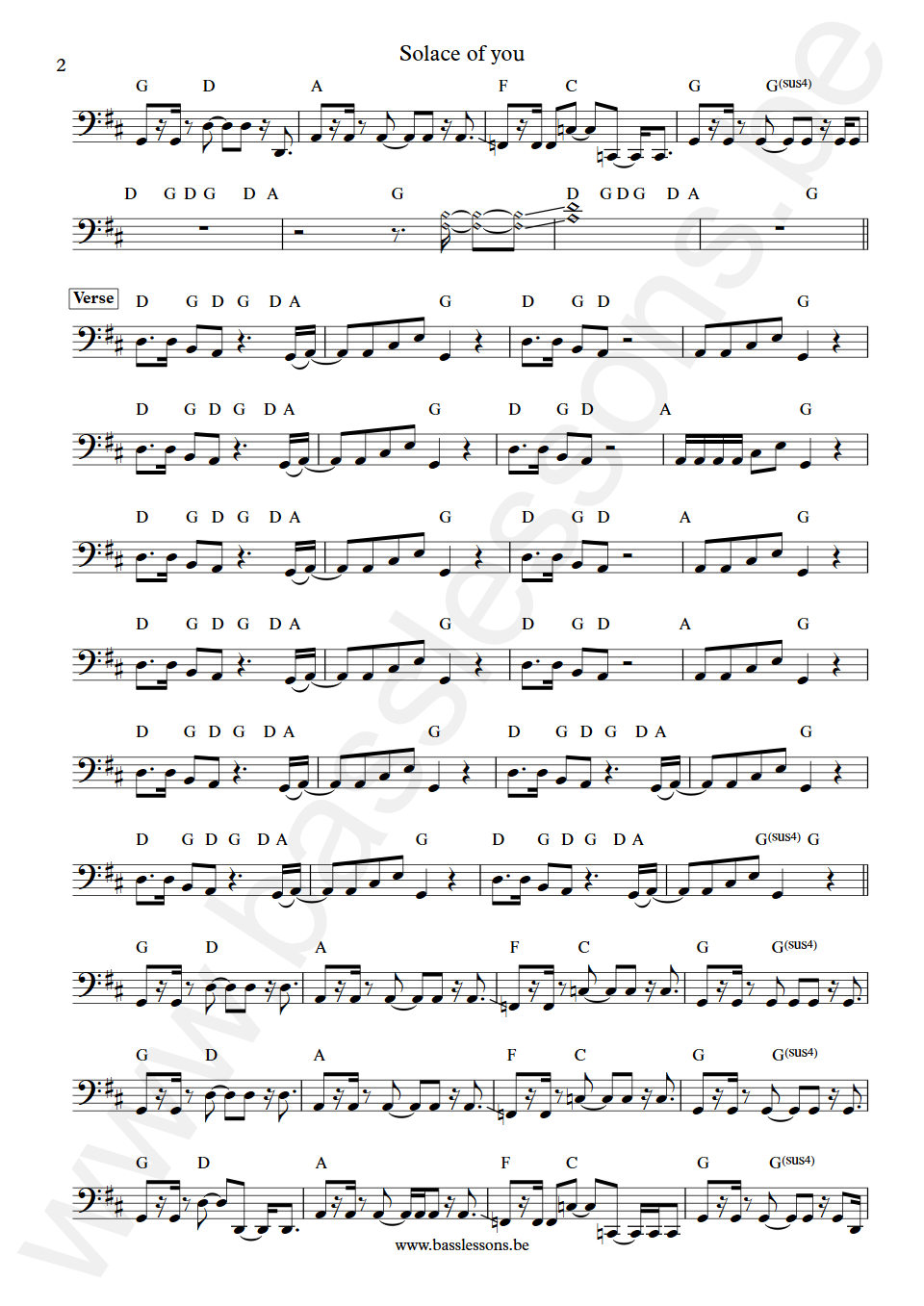 Living colour  Solace of you Muzz Skillings Bass Transcription part 2