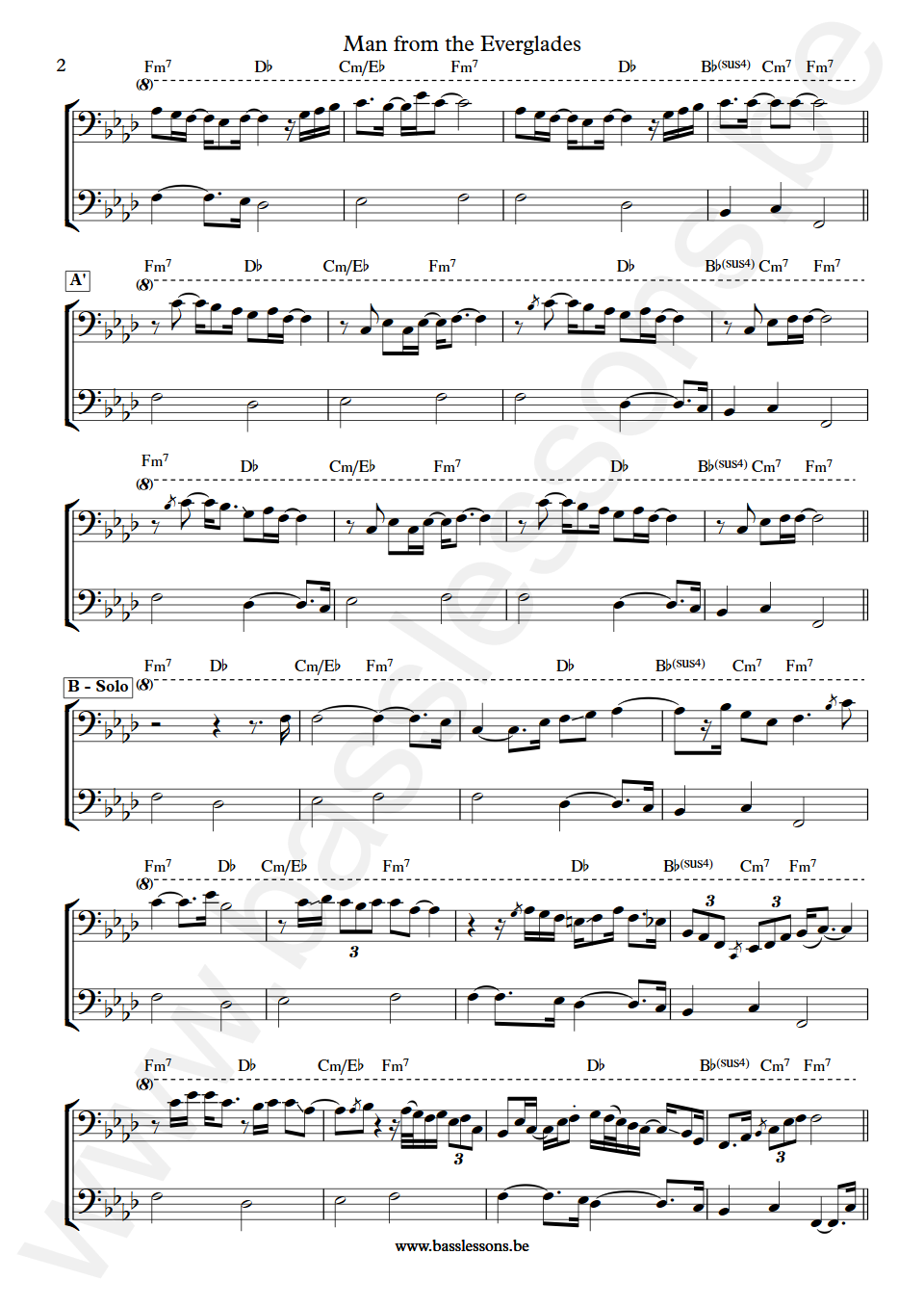 Mo Foster Man from the Everglades Mo Foster Bass Transcription part 2