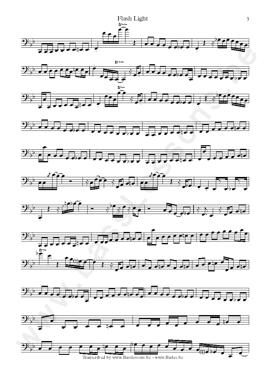 Parliament light sheet music