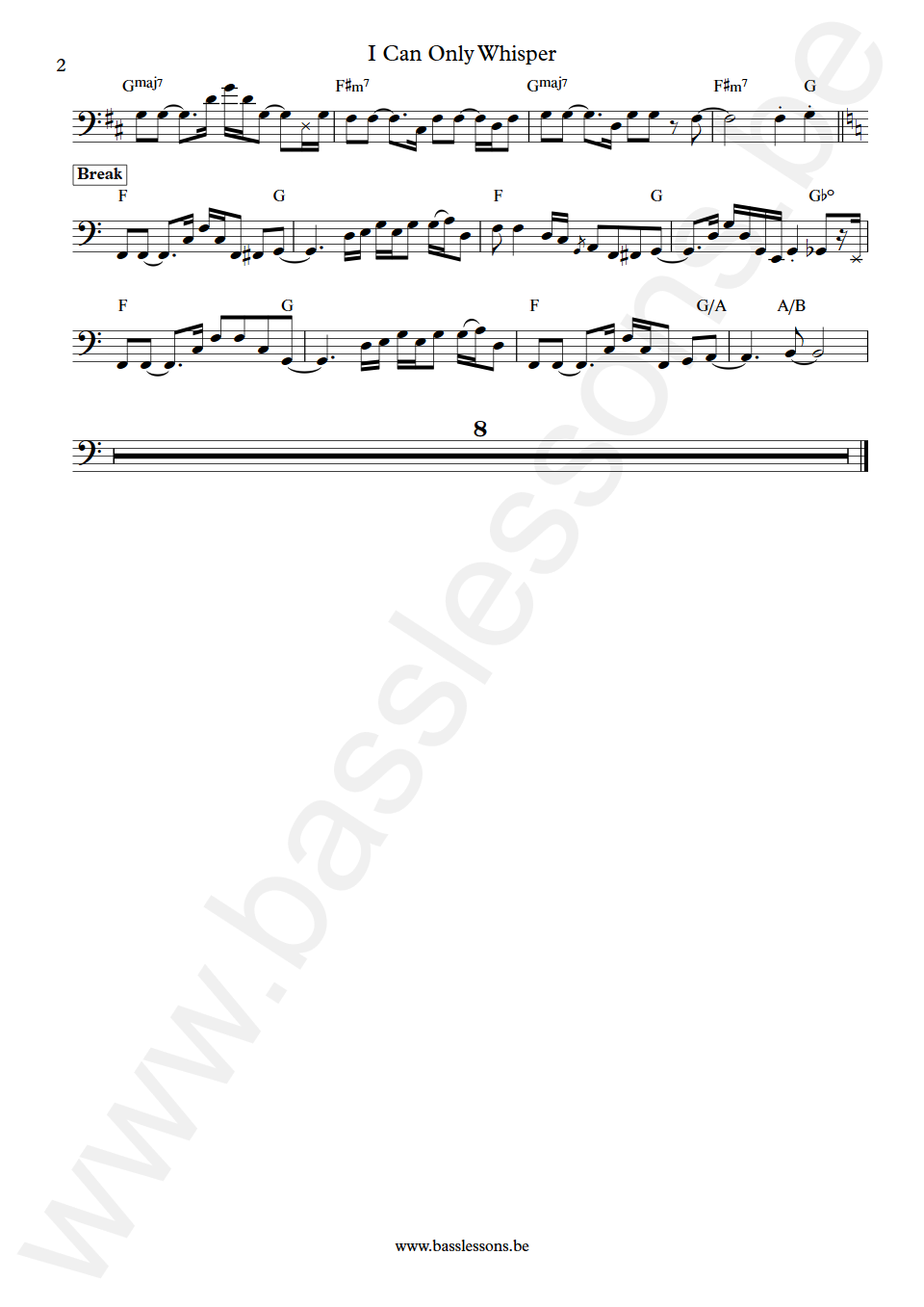 Charlotte Day Wilson I Can Only Whisper Chester Hansen Bass Transcription part 2