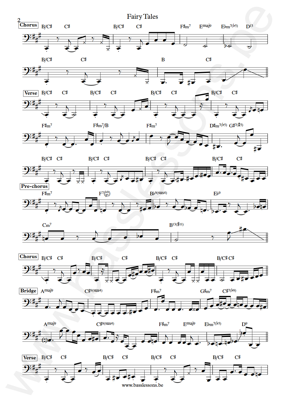 Anita Baker Fairy Tales Nathan East Bass Transcription part 2