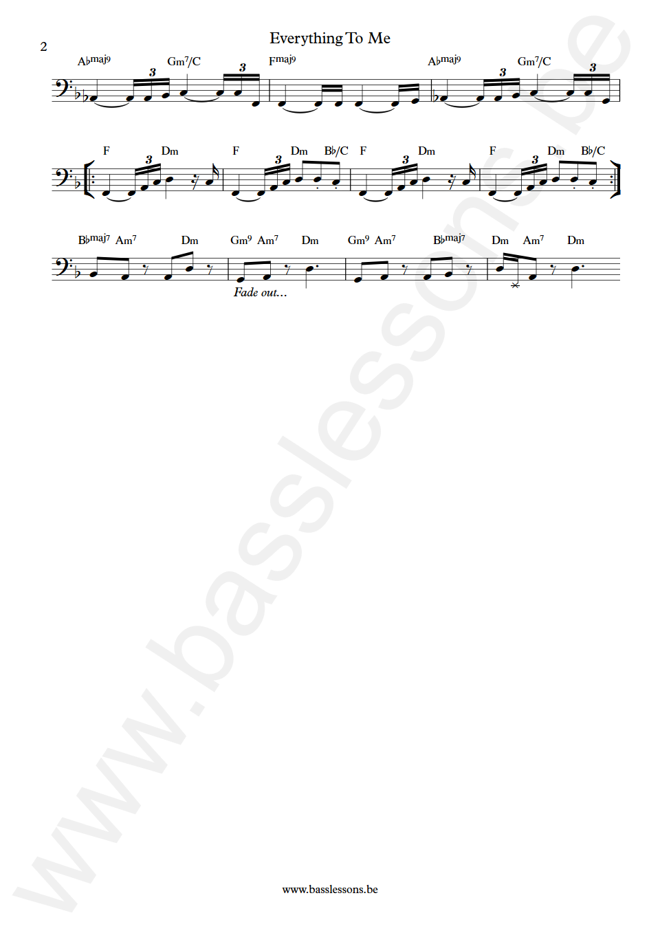 Monica Everything To Me Bryan-Michael Cox Bass Transcription part 2