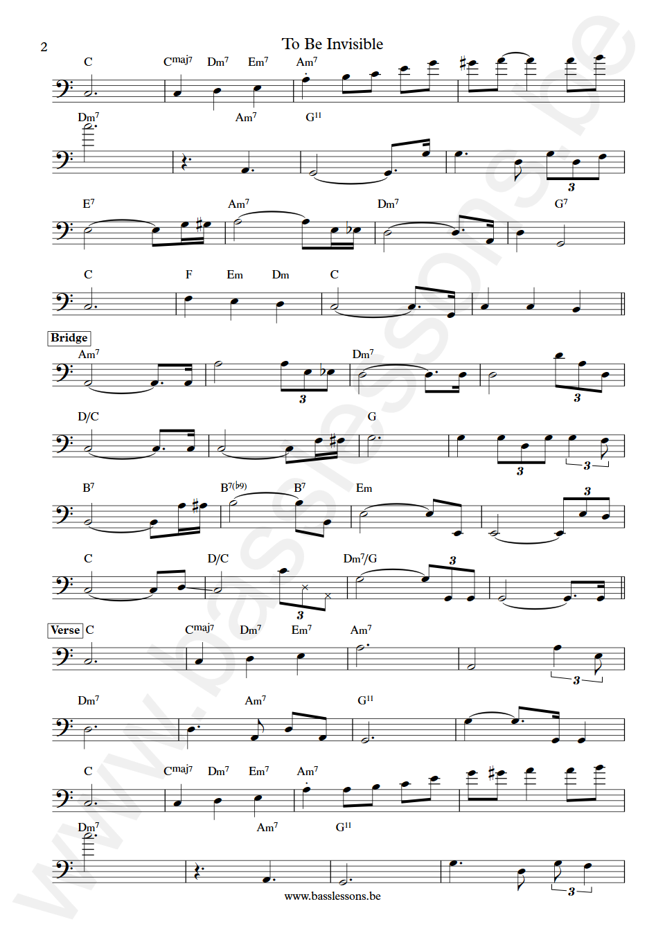 Gladys Knight and The Pips To Be Invisible Joseph Lucky Scott Bass Transcription part 2