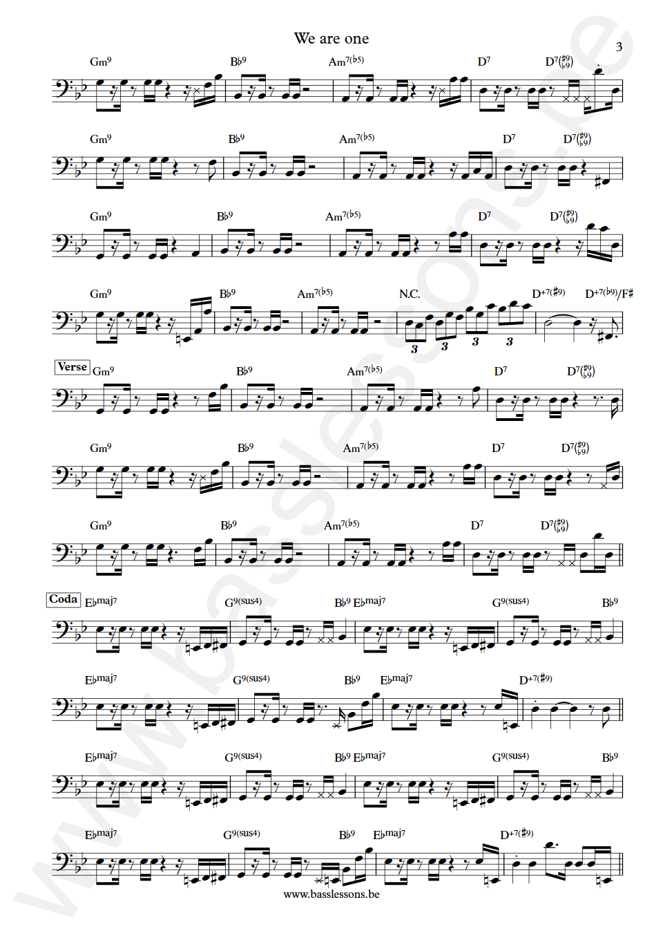 Maze We are one Robin Duhe Bass Transcription part 3