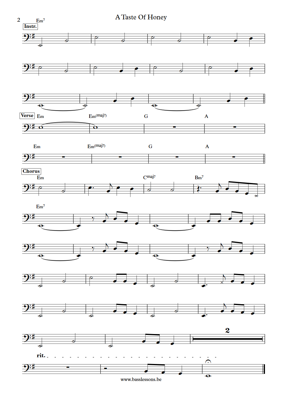 Lizz Wright A Taste Of Honey David Piltch Bass Transcription part 2