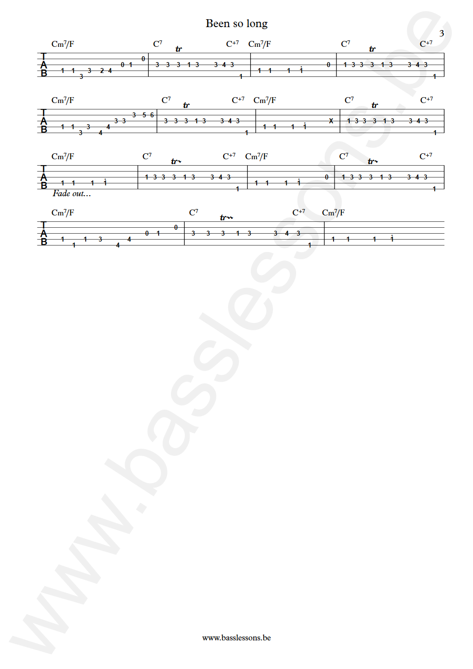 Anita Baker Been so long Jimmy Haslip  Bass Tab part 3